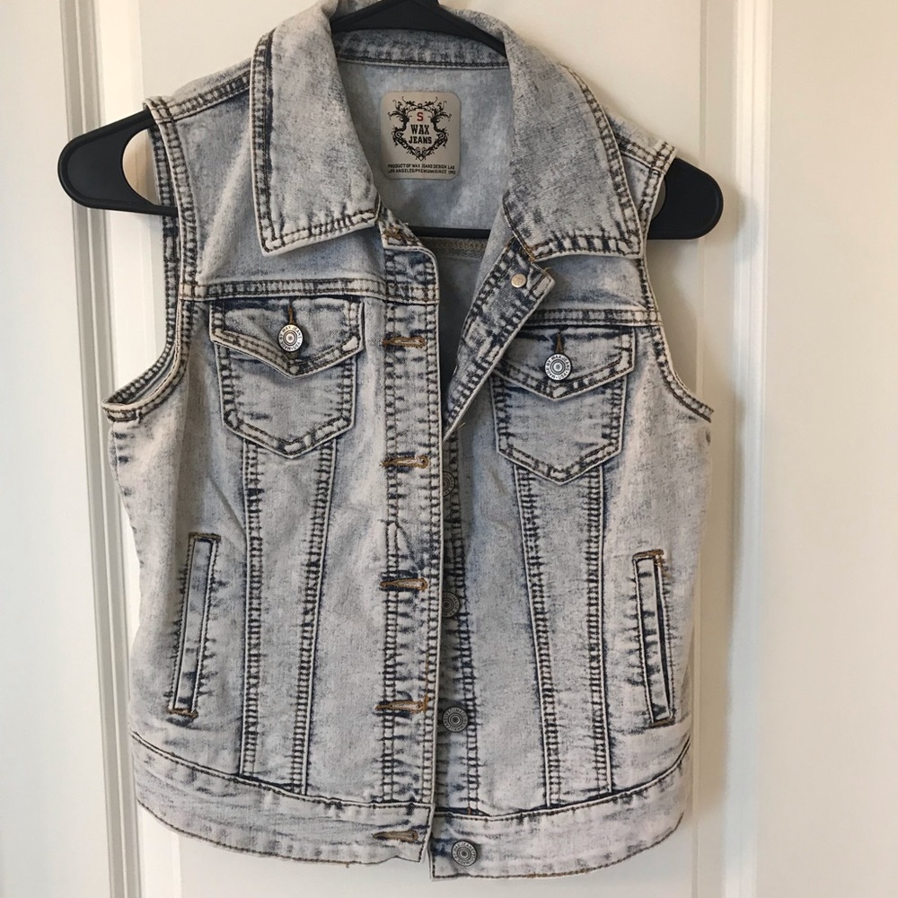 Light jean denim vest - size S/M